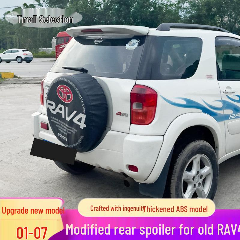 

Задний спойлер для Toyota RAV4 2001-2005 годов с предварительно просверленным отверстием для фонаря No Light Black