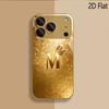 Golden Crown M Patterned Tempered Glass Design for iPhone16 17 ProMax 1514 1312 11ProMax Phone Case Camera Cover Shockproof Hard