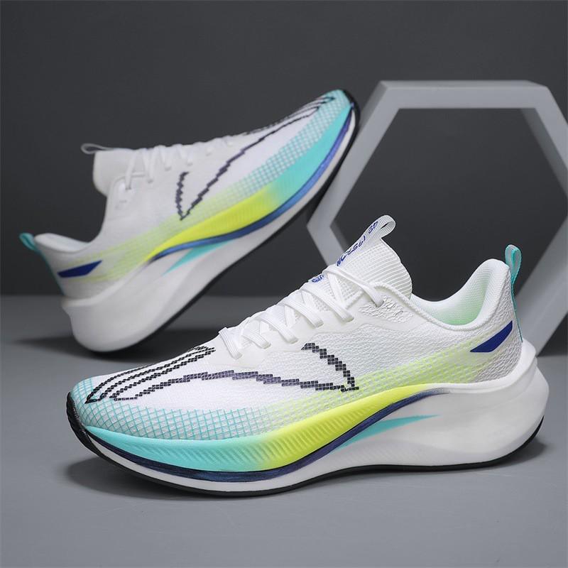 Carbon Plate Running Shoes Men Women Teens Lightweight Breathable Trail Road Marathon Training Sneakers