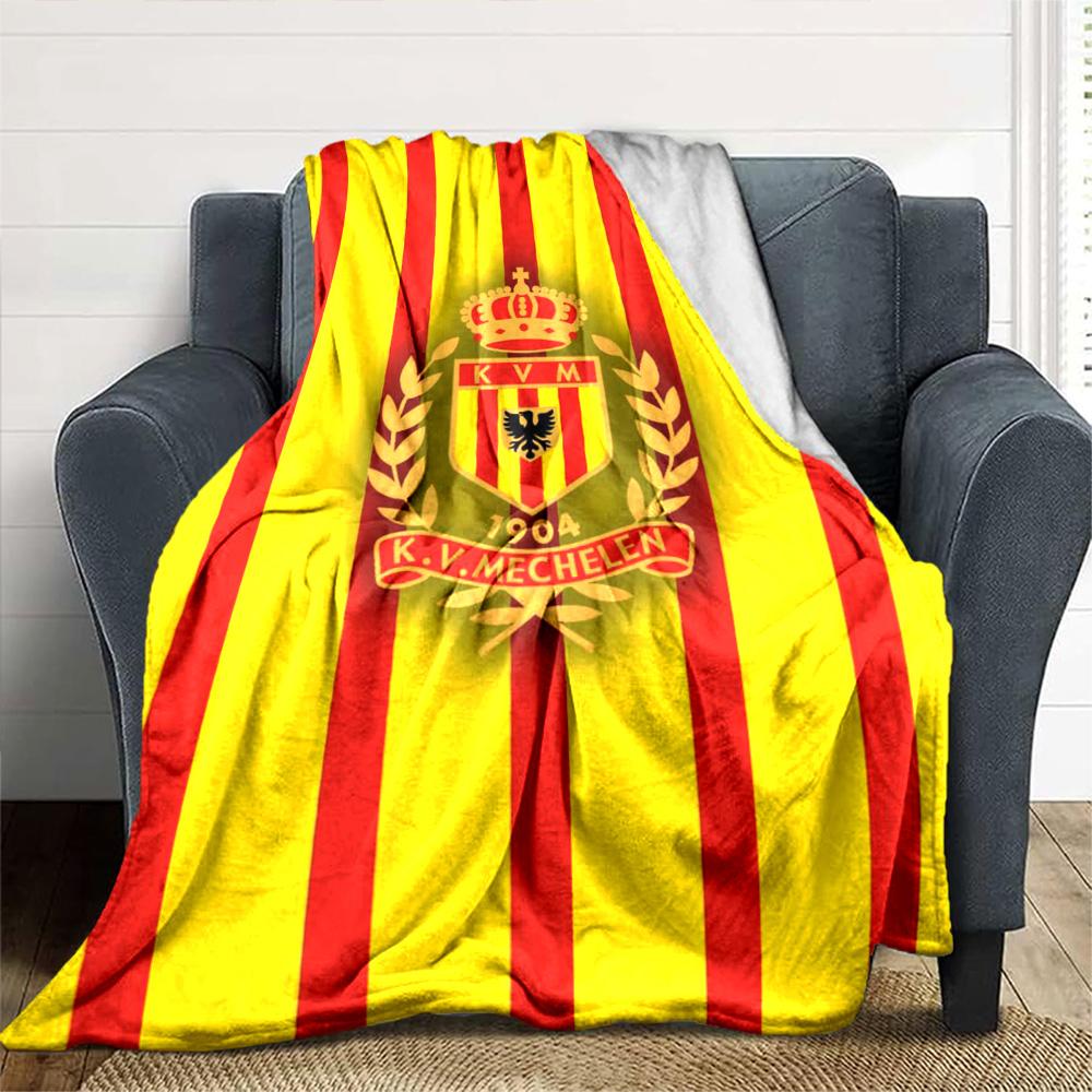KV Mechelen Print Flannel Blanket High Quality Warm Comfortable Cover for All Seasons Perfect for Gifts Home Decor