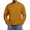 Men's Loose-fitting Casual Waffle-weave  Neck Long-sleeved Top