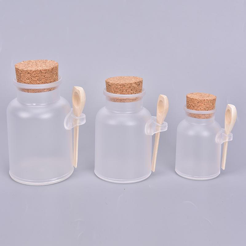 1Pcs Plastic Empty Bath Salt Bottle Cream Cosmetic Jar Cork Jar Container Cork