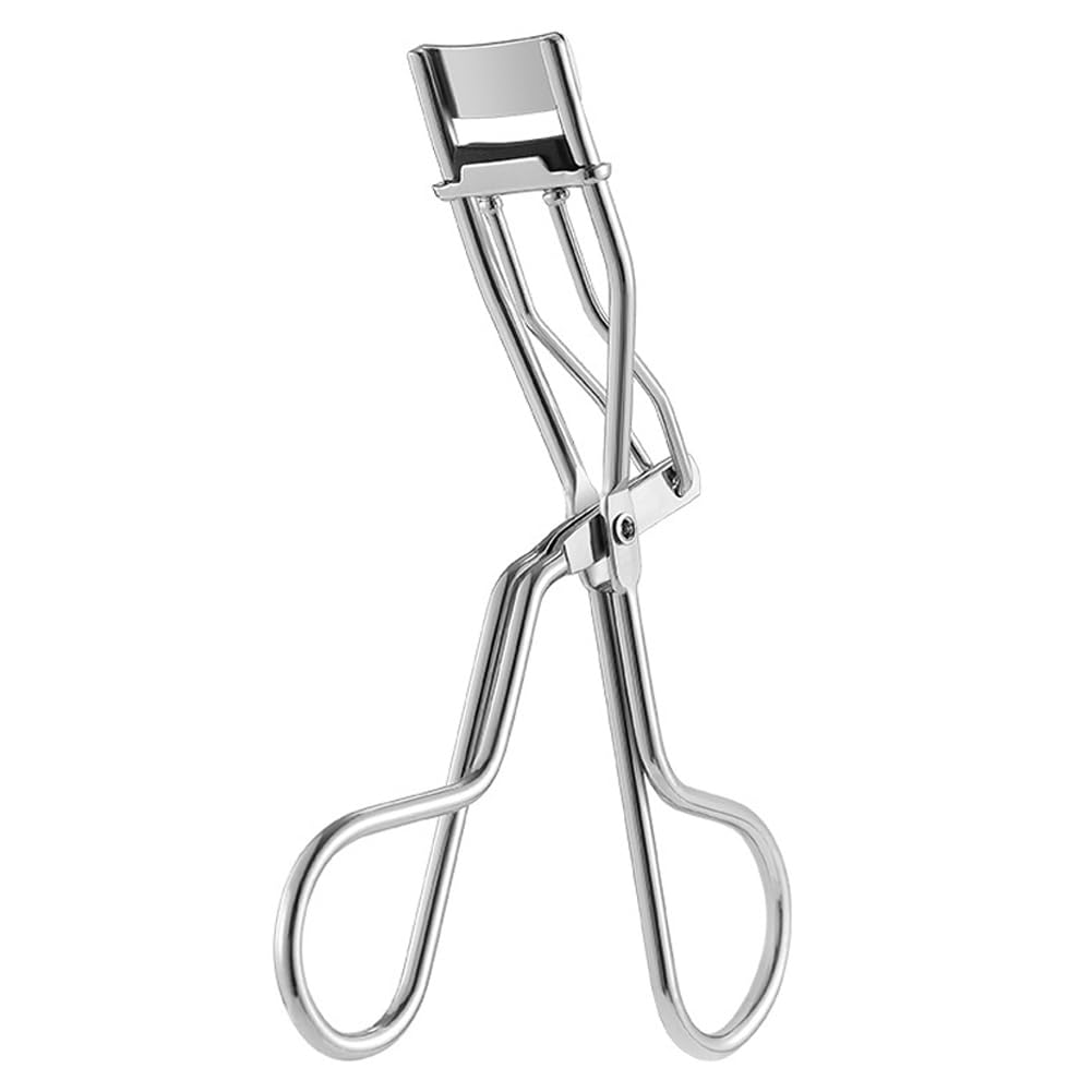 

Eyelash curler partial use easy portable strong curl stainless steel durability natural curve makeup supplies (silver)