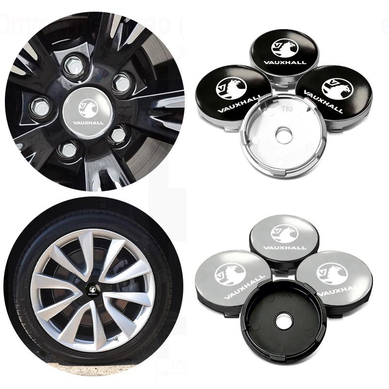 For Vauxhall 4pcs Car Wheel Hub Center Cap Universal Anti-Dust Protective Cover VXR Astra Mokka Tigra Corsa Grandland D Astra G