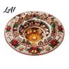 Christmas Floor Mat Round 3D Rug Optical Illusion Area Santa Claus Gnome Quilted-Like Patterned Rug Anti-slip Washable for Living Room Bedroom