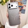 Ultra Thin Simple Matte Hard For Magsafe Magnetic Case For iPhone Air 17 16 15 Pro Max Metallic Paint Textured Rugged PC Cover