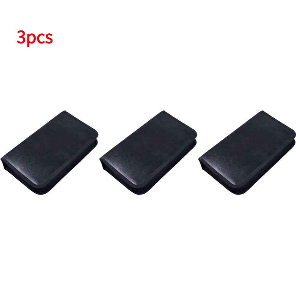 Portable Zipper DVD CD Holder 80pcs Capacity Storage Pouch Bag Double-side CD DVD Storage Sleeve Case Wallet Album Storage Case