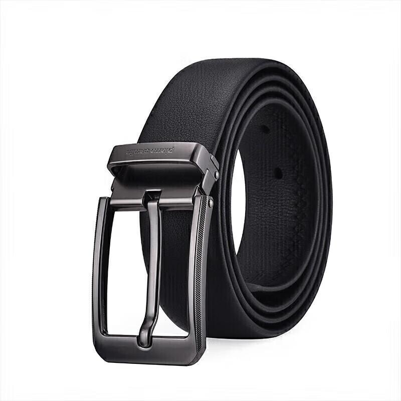 Pierre Cardin Men's Top-Grain Leather Business Pin Buckle Belt
