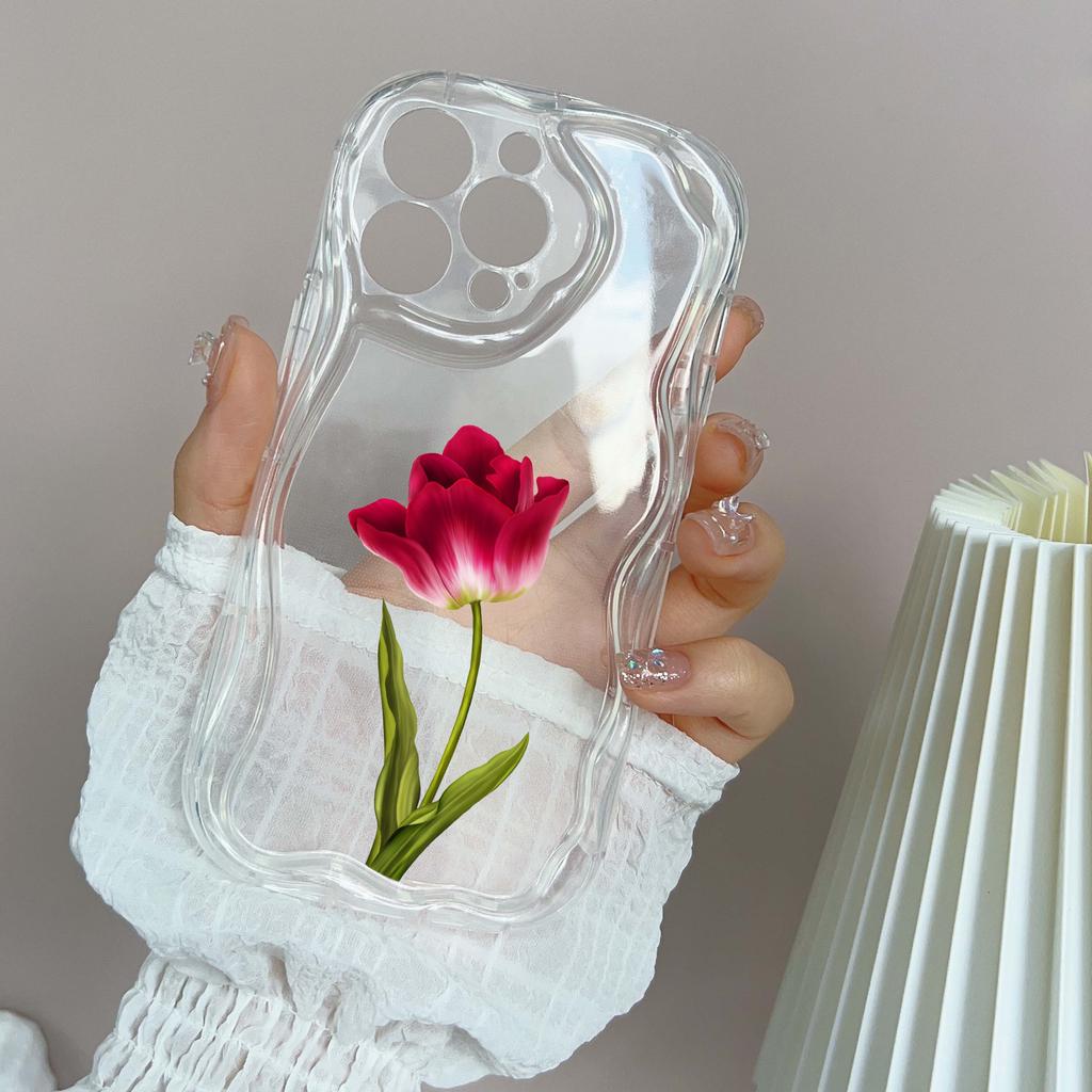 LZ16 Flower Clear Soft Wave Phone Cases for iPhone 15 13 Pro Max 12 Mini 14 8 Plus XS Max XR 6 Protection Back Cover
