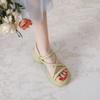 Sandals women's summer height increase new open-toe straps muffin thick-soled thick heels high heels outer wear