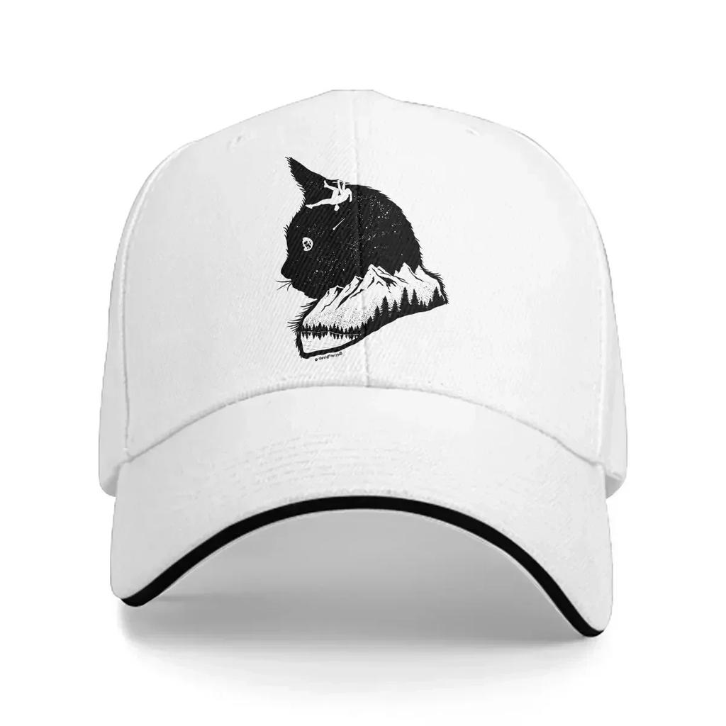 Mountain Climber Multicolor Hat Peaked Mens Cap Cat Lovers Rock Climbers Personalized Visor Protection Hats