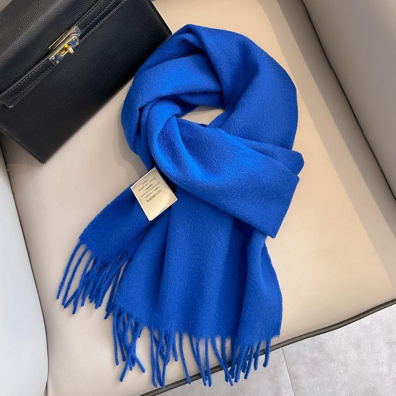 Winter 31 Solid Color  Wool Scarf Men'S And Women'S Shawl Wraps Universal Scarves Warm And Cold Proof  Scarf