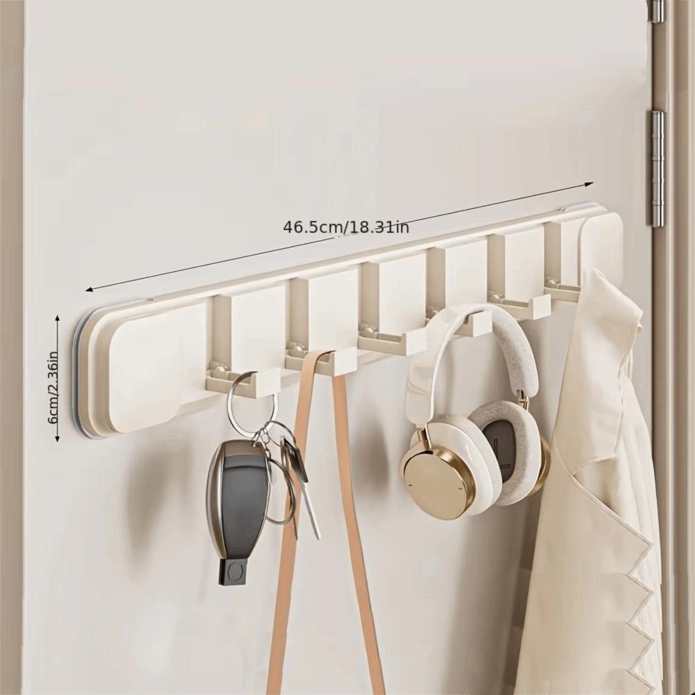 Wall Mount Door Hook Coat Rack Multi-Hook Kitchen Organizer  Entryway Key & Bag Hanger