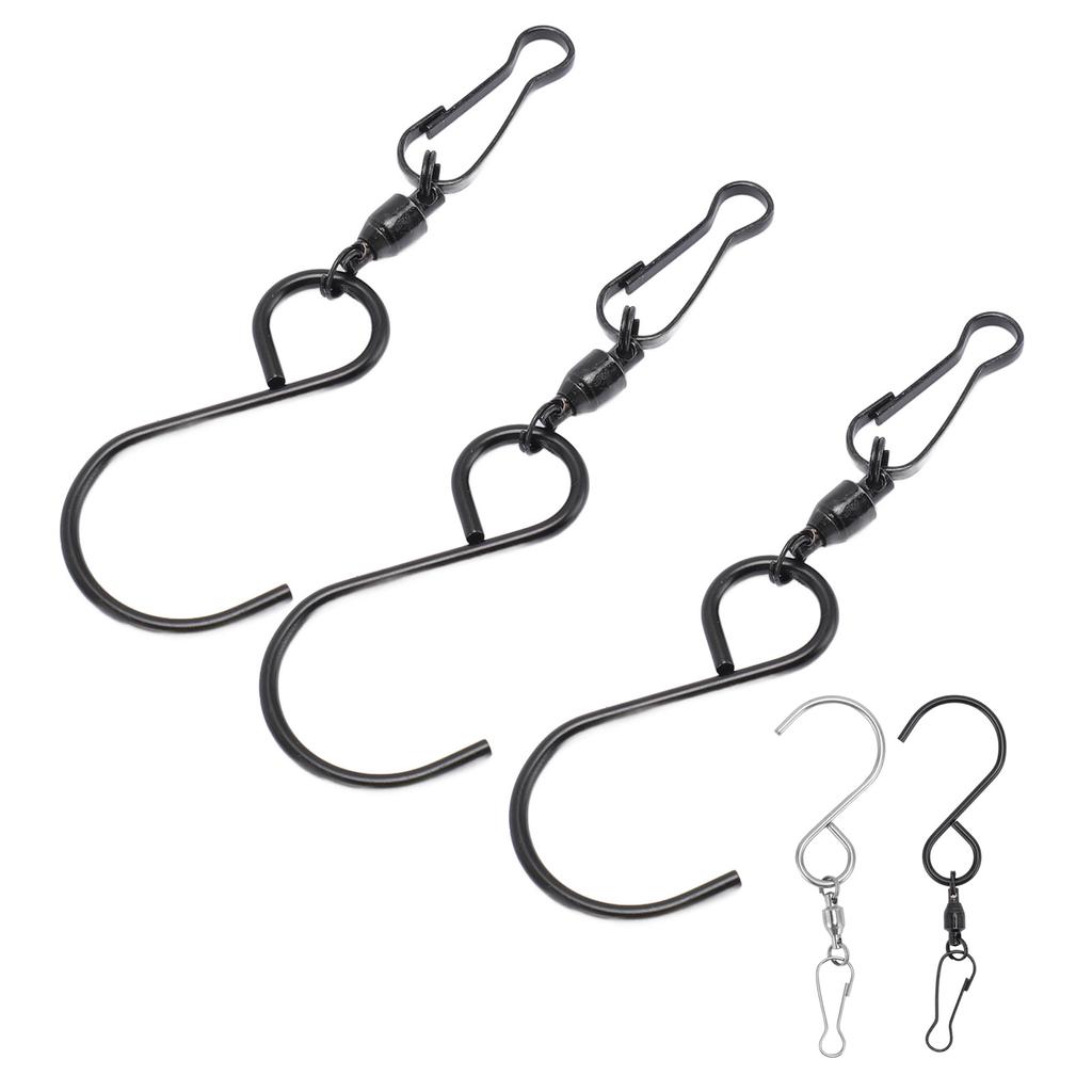 20 Stück Windspiel S-Haken-Clips 360 Grad Drehung 304 Edelstahl Doppelclip Windspiele Aufhängen