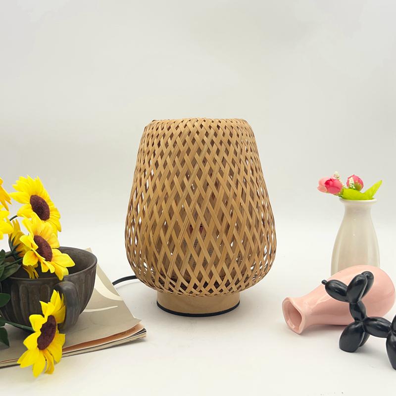 Bamboo Woven lamp Simple Bedroom Study Table Lamp Bedside Table Lamp Bamboo art Warm Decoration Desktop Decoration Table Lamp