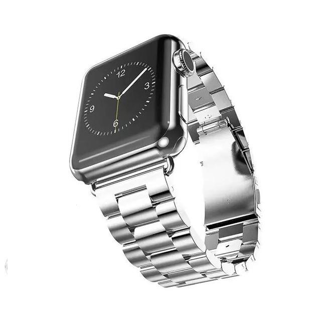 

Ремешок из нержавеющей стали для Apple Watch, ремешок 49 мм, 45 мм, 41 мм, 40 мм, 44 мм, металлический браслет Correa, ремень iwatch series 7, 6, 5 SE 8 Ultra 38mm 40mm 41mm серебряный