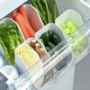 Open Front Storage Box Multifunctional Desktop Organizer Fridge Container for Vegetable Food