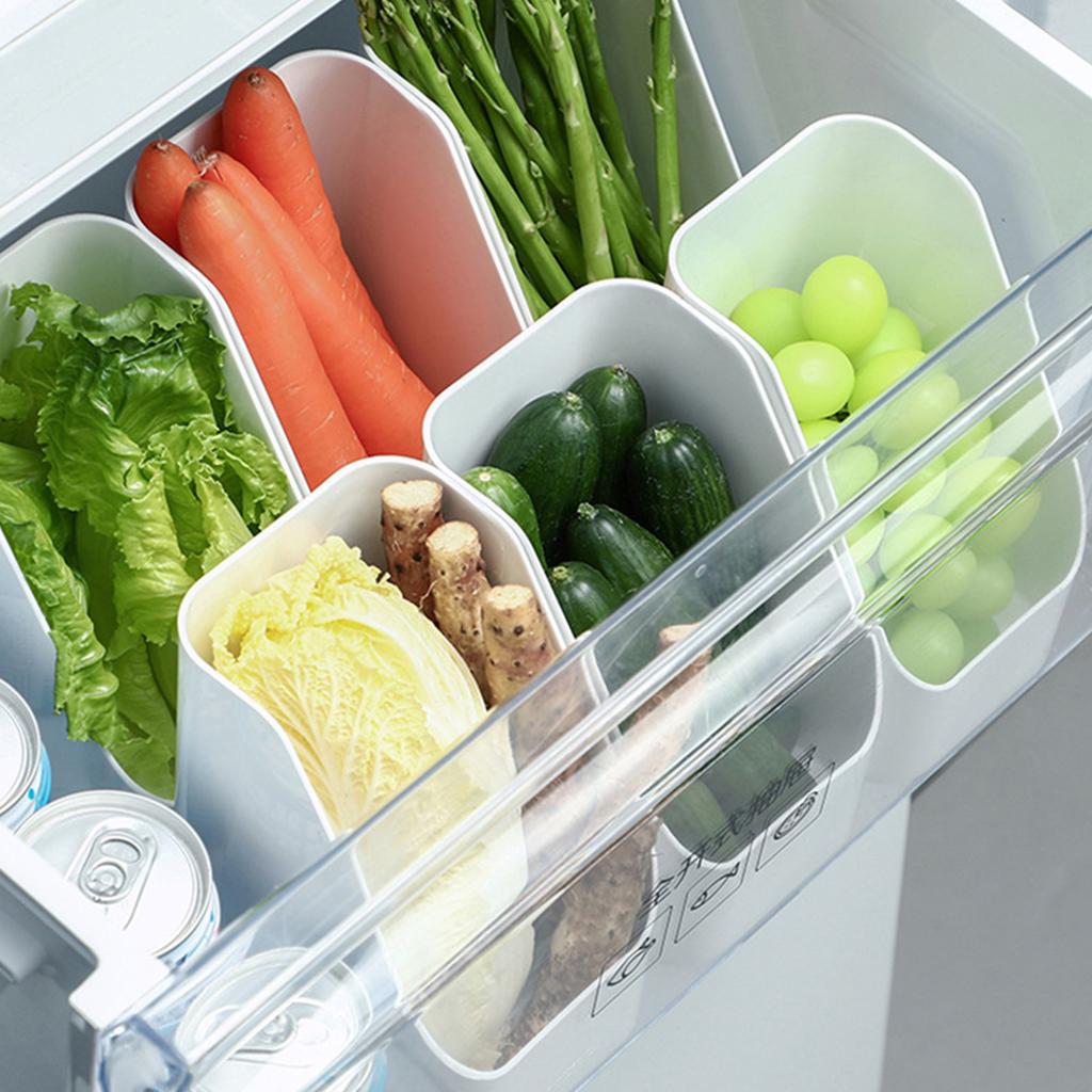 Open Front Storage Box Multifunctional Desktop Organizer Fridge Container for Vegetable Food