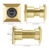 Solid Brass Square 28mm Door Peephole 220 Degree HD Optical Glass Lens Privacy Cover Heavy Duty Universal Fit for 42-54mm Door Thickness