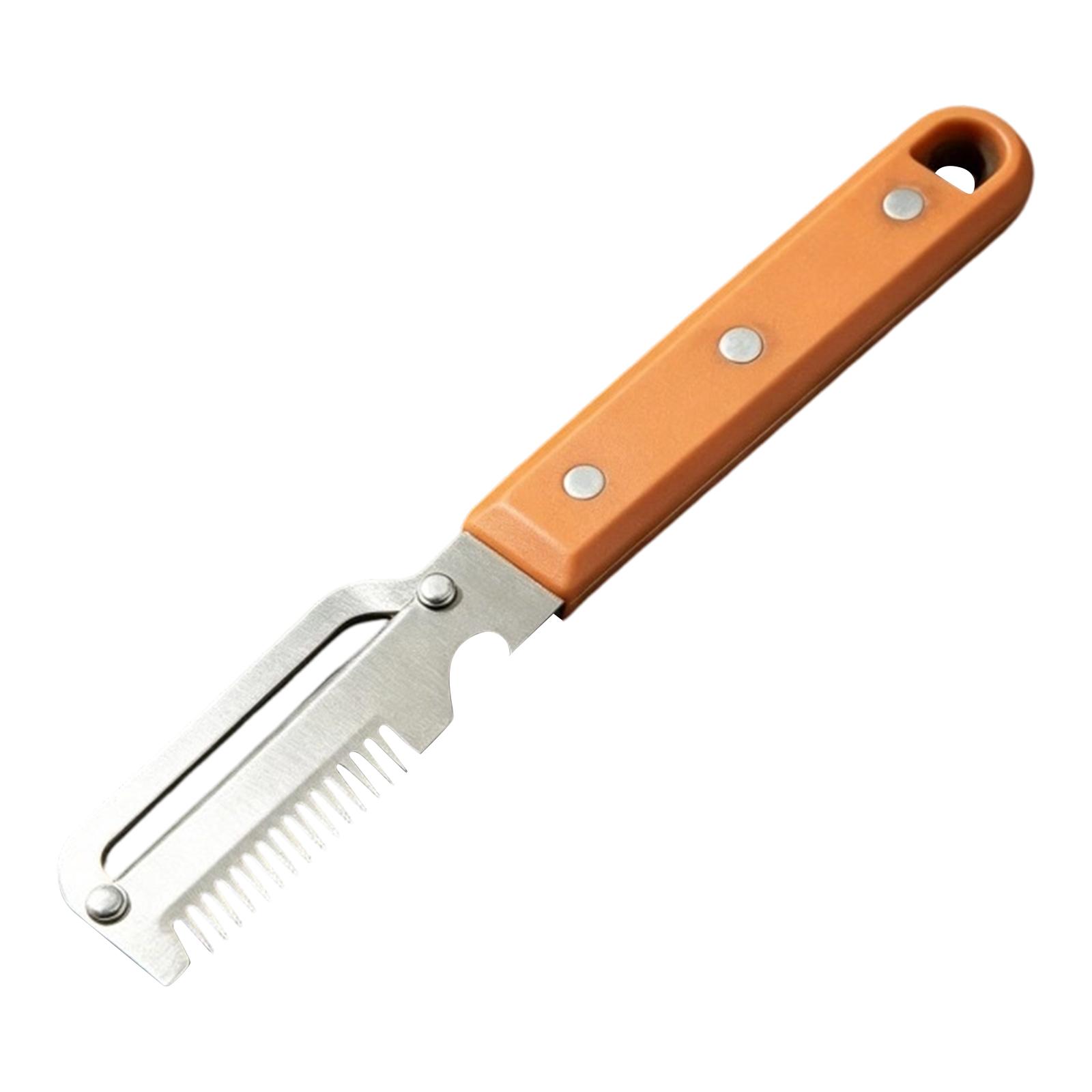 

Multifunctional Vegetable Peeler Stainless Steel Thick Fruit Peeler with Handle for Peeling Fruits and Cutting Green Onions Kitchen Tool One Size