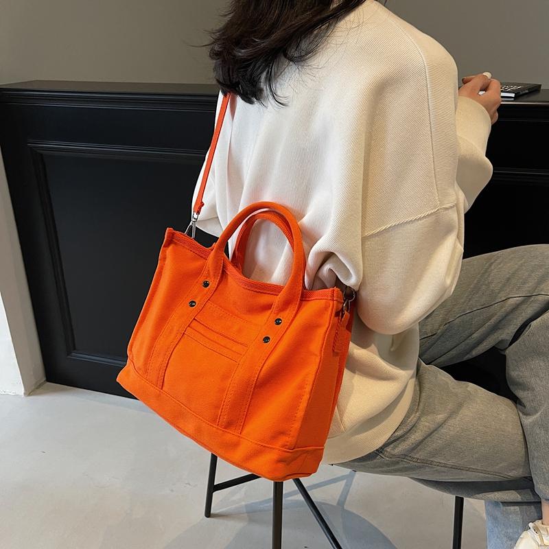 Damen Umhängetaschen Canvas Einfarbig Lässige Tragetasche Damen Messenger Schultertasche Markendesigner Simplicity Mädchenhandtaschen