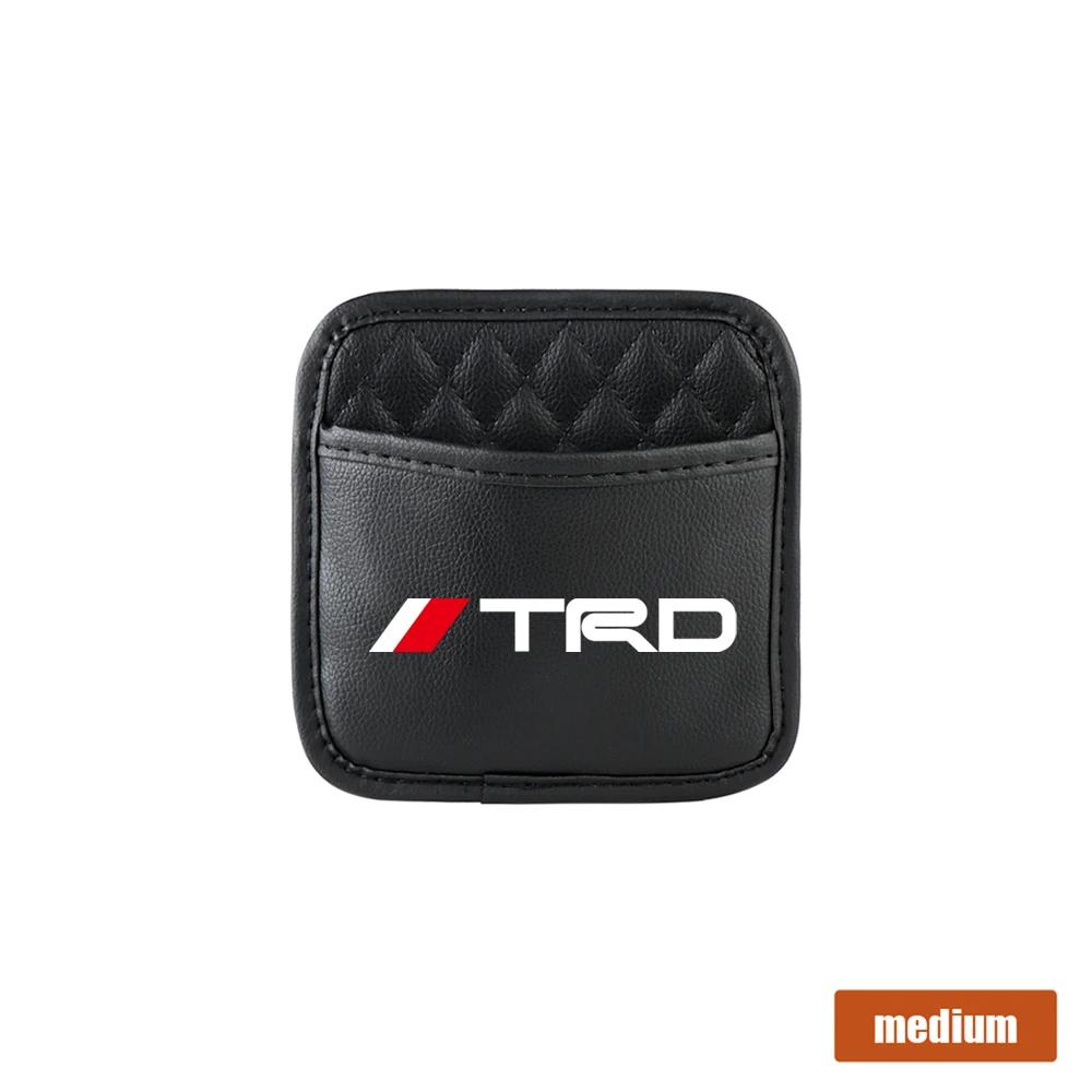 Leather Car Storage Pocket Seat Back/Door/Center Console Organizer for Toyotas TRD Autocollant Pegatina RAV4 Avensis Yaris Reiz