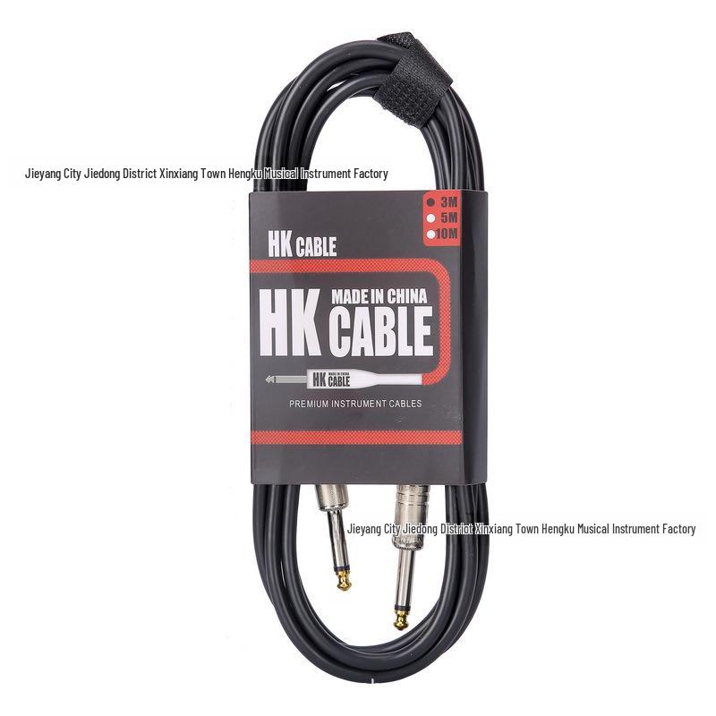 

Аудиокабель 6,35 мм для гитары, бас-гитары, цифрового пианино, ударной установки – Экранированная линия с шумоподавлением 3m чёрный