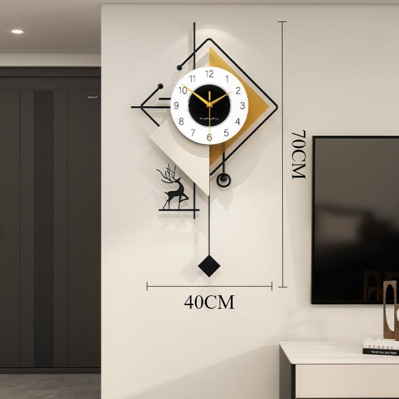 

Luxury Wall Clock Modern Silent Wooden Metal Wall Clocks Elegant Minimalist Watches House Living Room Decoration Accessories