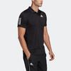 adidas Solid Color Logo Tennis Sports Short Sleeve Polo Shirt Black Men's HB6224