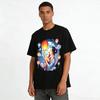 Mid-Autumn Warm Parent-Child Lantern Moon Viewing Print Tops Pure Cotton T-shirt