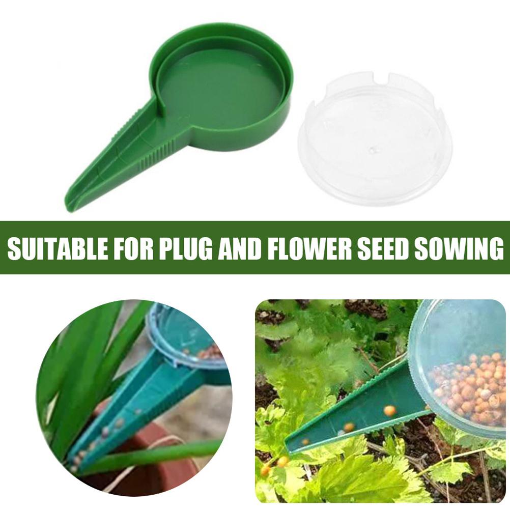 5 Setting Handheld Seed Planter Green Transplanter Tool 12x6.5cm