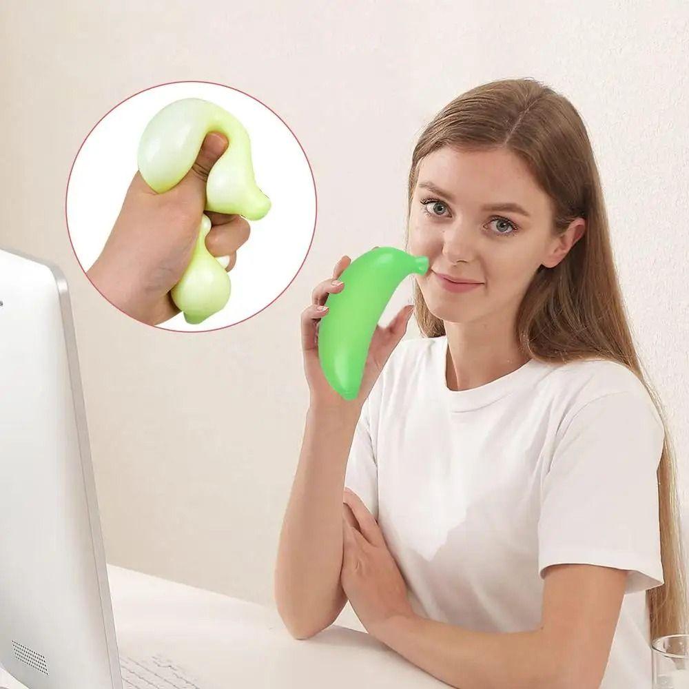 Simulated Banana Squeeze Toy Slow Rebound Mango Pinch Toy Sensory Toy   Practical Jokes