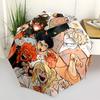 1pc Outdoor Umbrella with Anime Characters | Automatic Opening & Closing | Portable 3-Fold Design | 8-Rib Iron Frame | Perfect Gift for Fans, Tra