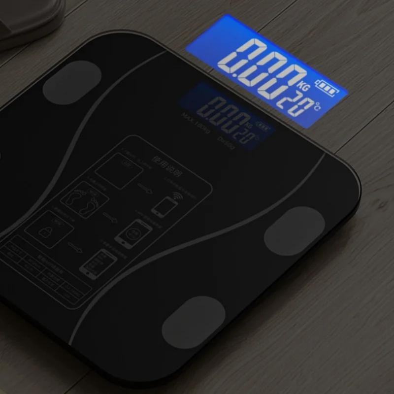 Cantar de greutate Bluetooth Cantar inteligent de baie Masura de greutate Cantar de grasime corporala Cantar electronic multifunctional pentru oameni
