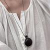 Vintage Wood Liquor Flask Pendant Necklace with Adjustable Slide Knots Wood Flagon Pendant Jewelry for Ethnic Fashion