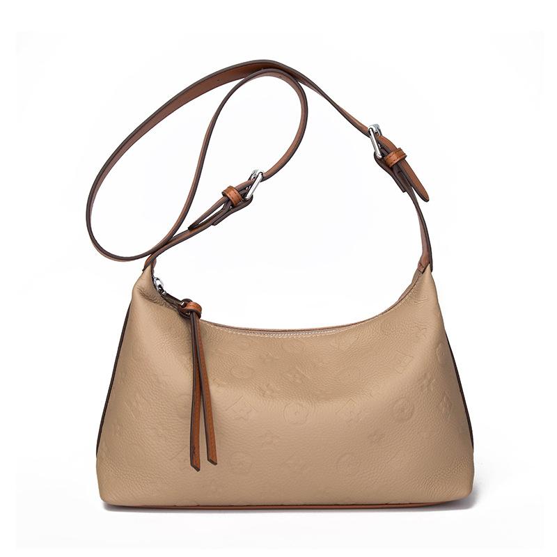 Leather women's bags, soft leather underarm bags, new trendy and fashionable large-capacity first-layer cowhide shoulder messenger bags