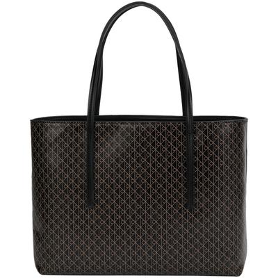 Casual Monogram Print Large Capacity Coated Fabric Shoulder Bag Women Bags Space-Black 4F3267G-2XA