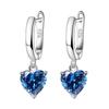 3Pieces Elegant Heart Shaped Cubic Zirconia Jewelry Set Necklace Earrings Ring Lightweight Accessories for Women