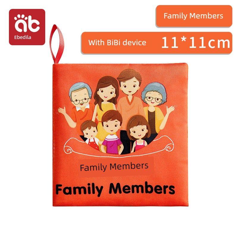 

Cloth Book Baby Biteable Tearing Book 3 Months Baby Early Education Tail Book Tear-Proof Infant Kids Toy Book 6 Family Members [Enlightenment Cognition]]