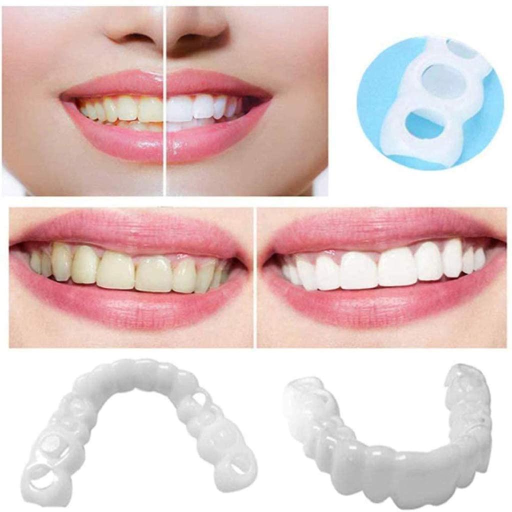 6 Sets of Cosmetic Teeth Covering the Upper Row of Sets of White Cosmetic Upper and Lower Veneers Dentures, Teeth, Teeth,