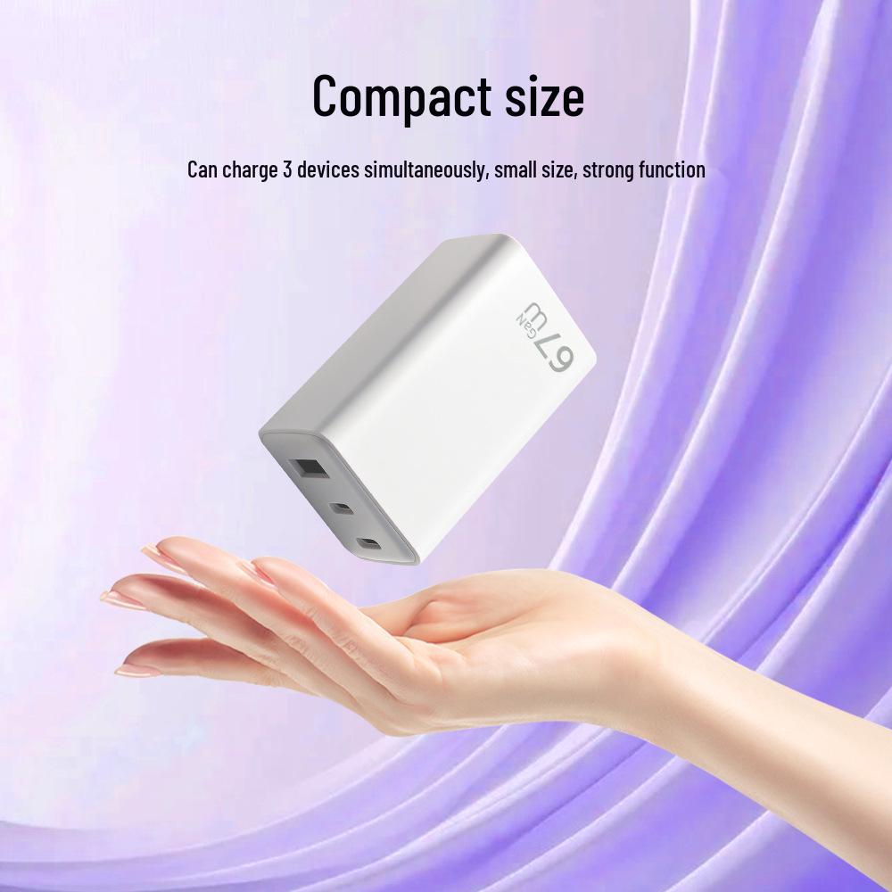 67W Multi-port GaN Charger for Apple, Huawei, Xiaomi - A+C Ports