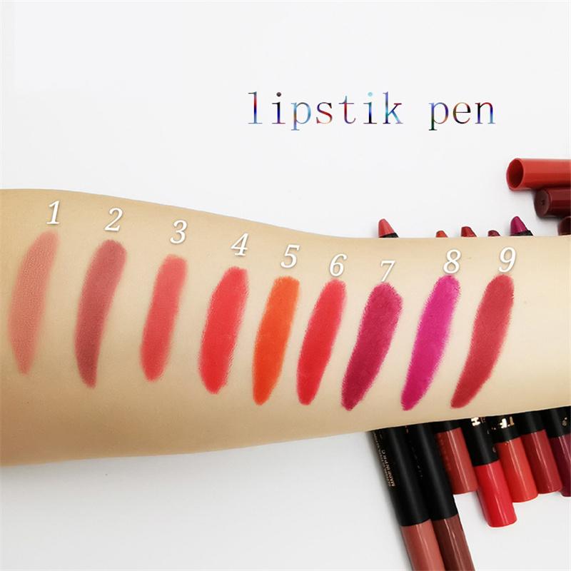 Velvet Matte Lipsticks Pencil Waterproof Long Lasting Sexy Red Nude Non-Stick Cup Lip Tint Pen Cosmetic Makeup Tool
