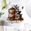 Creative Pattern Coffee Cup Wall Stickers Living Room Background Decoration Mural Cafe Kitchen Home Decor Self-adhesive Decals