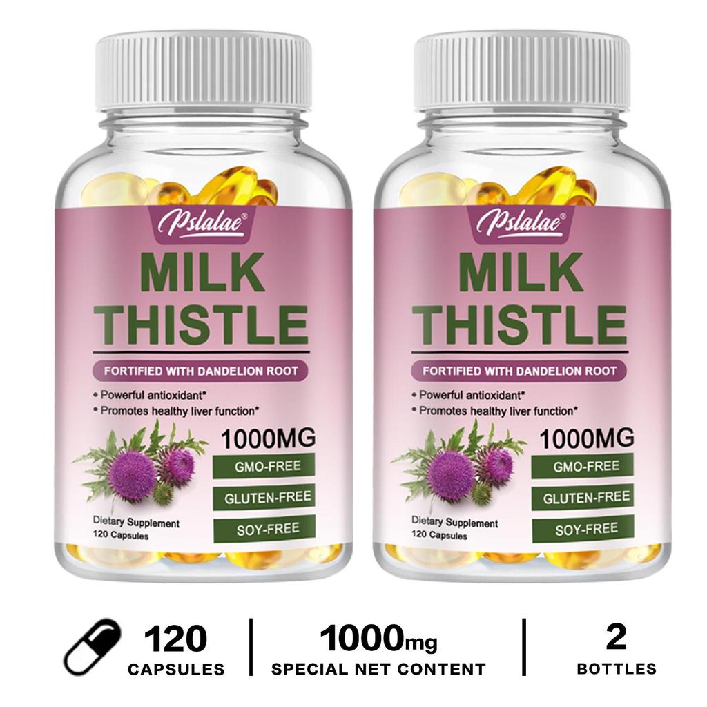 Organic Milk Thistle Capsules, Milk Thistle Extract Mixture, Nutritional Supplement, Suitable for Both Men and Women.