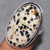 Pretty Dalmation Jasper 925 Silver Plated Ring US 6.5 Holiday Jewelry Trendy K3Q38