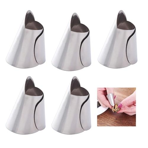 Finger Cots/stainless Steel Nail Covers/edamame Peelers/metal Garlic Peelers (set of 5)