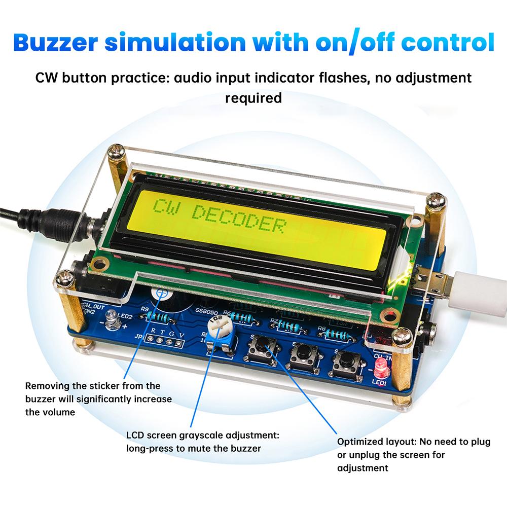 DC 5V CW Morse Cipher Decoder Loose Circuit Board Welding Exercise DIY Electronic Manufacturing Kit
