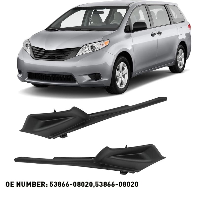 Vehicle Specific Front Windshield Wiper Side Cowl Covers Trim Suitable for 53866-08020 53867-08020 Left and Right 2pcs