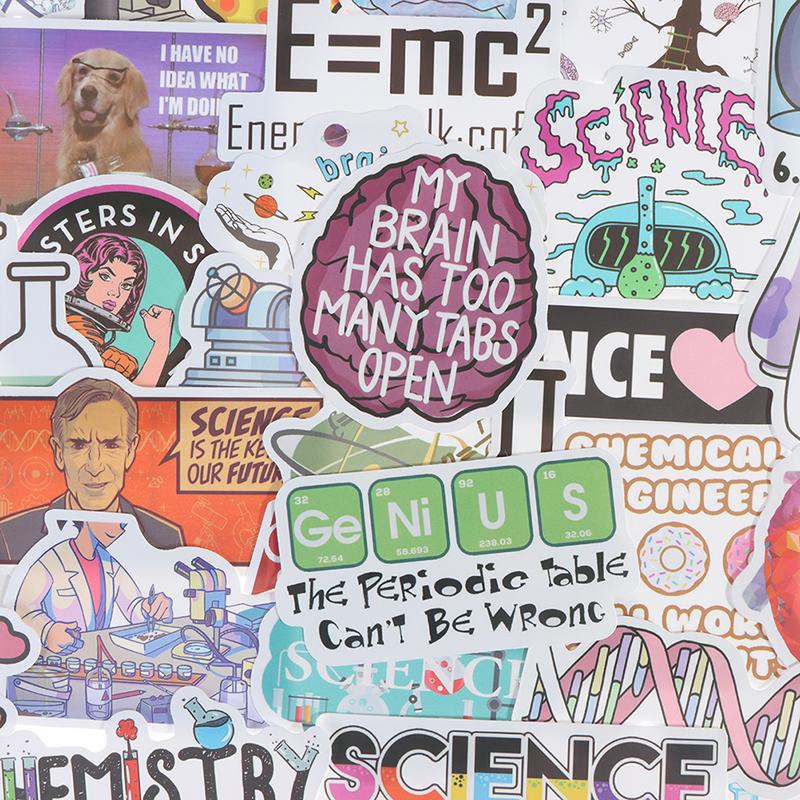 100 ks nálepka Science Chemistry Laboratory pro kufr na notebook na skateboard