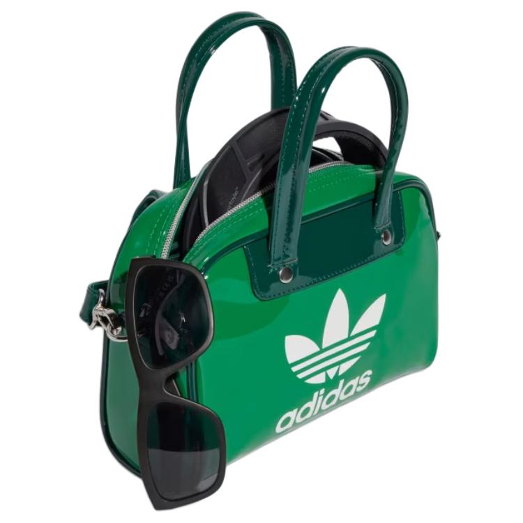 New Adidas Polyurethane And Polyester Blend Jelly Bag Bowling Bag Handbag Mini Unisex Green JJ4278